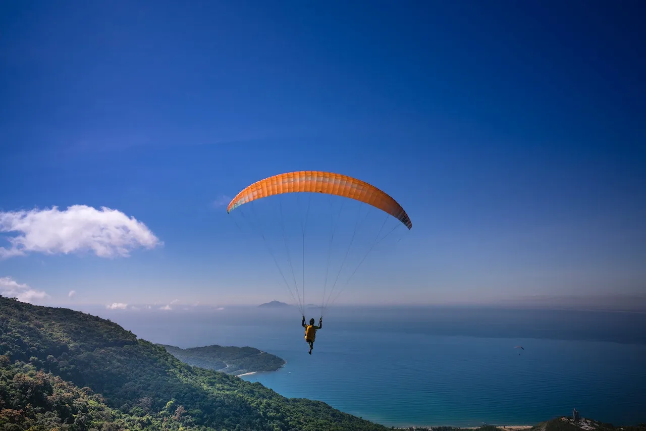 Thrilling paragliding experience